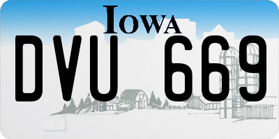 IA license plate DVU669