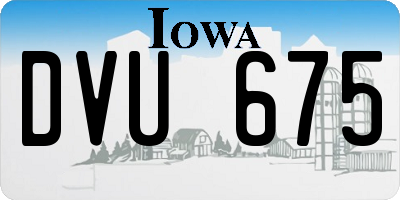 IA license plate DVU675