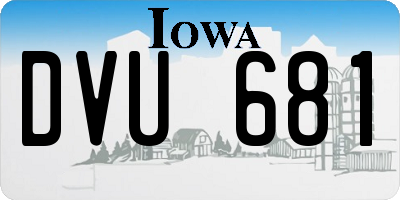 IA license plate DVU681