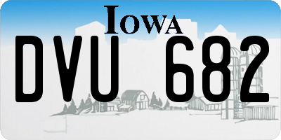 IA license plate DVU682