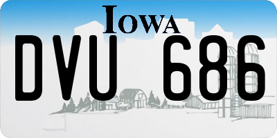 IA license plate DVU686