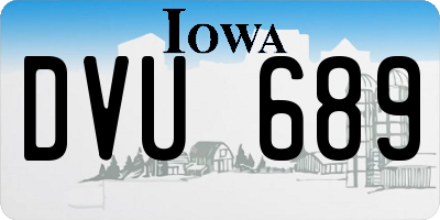 IA license plate DVU689