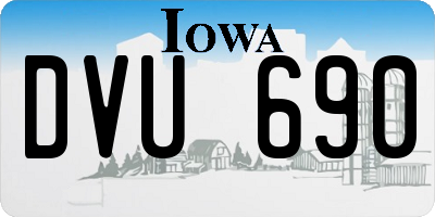 IA license plate DVU690