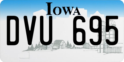 IA license plate DVU695