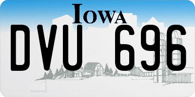 IA license plate DVU696