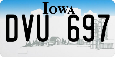 IA license plate DVU697