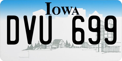 IA license plate DVU699