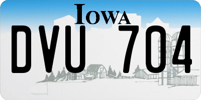 IA license plate DVU704