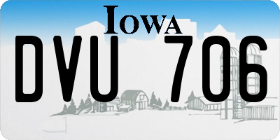 IA license plate DVU706