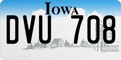 IA license plate DVU708