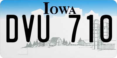 IA license plate DVU710