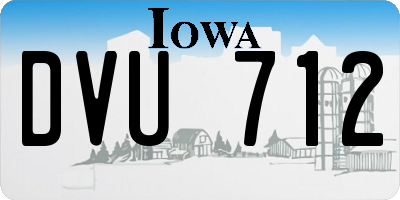 IA license plate DVU712