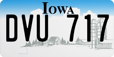 IA license plate DVU717