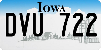 IA license plate DVU722