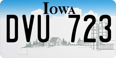 IA license plate DVU723