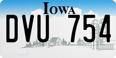 IA license plate DVU754