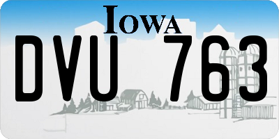 IA license plate DVU763