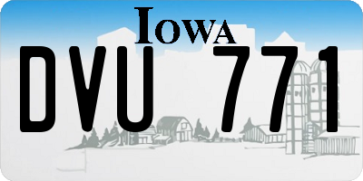 IA license plate DVU771