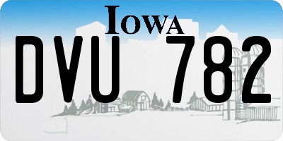 IA license plate DVU782