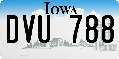 IA license plate DVU788