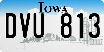 IA license plate DVU813