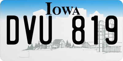 IA license plate DVU819