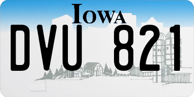 IA license plate DVU821