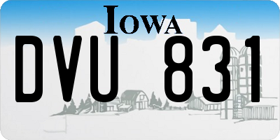IA license plate DVU831