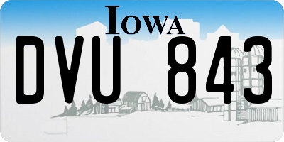 IA license plate DVU843