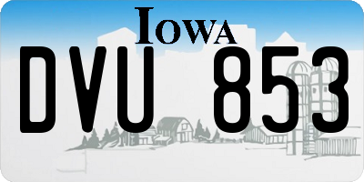 IA license plate DVU853