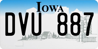 IA license plate DVU887