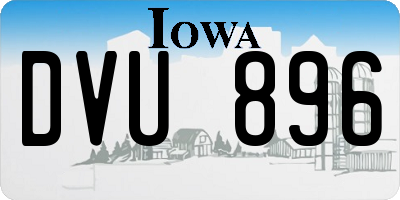 IA license plate DVU896