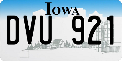 IA license plate DVU921