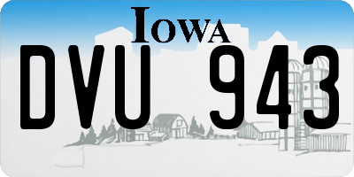 IA license plate DVU943