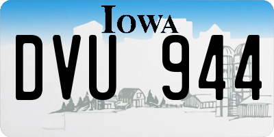 IA license plate DVU944