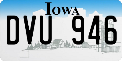 IA license plate DVU946