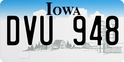 IA license plate DVU948