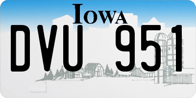 IA license plate DVU951
