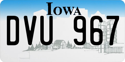 IA license plate DVU967