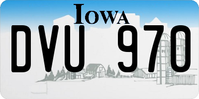 IA license plate DVU970