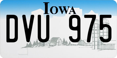 IA license plate DVU975