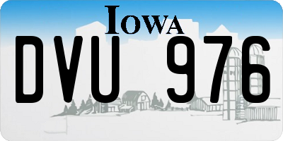 IA license plate DVU976