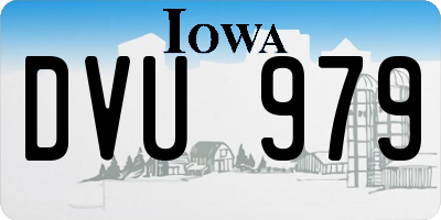 IA license plate DVU979
