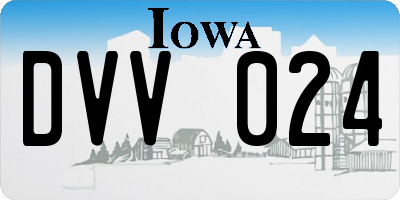 IA license plate DVV024