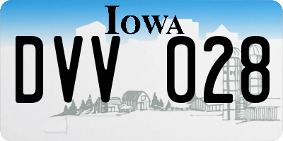 IA license plate DVV028