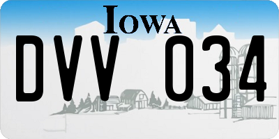 IA license plate DVV034