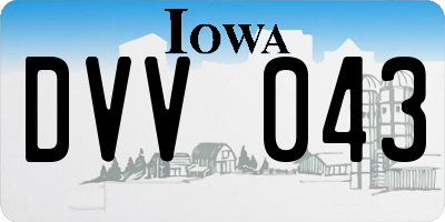 IA license plate DVV043