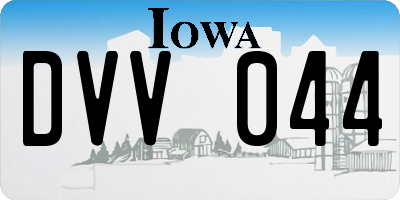 IA license plate DVV044