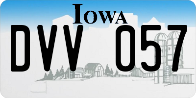 IA license plate DVV057