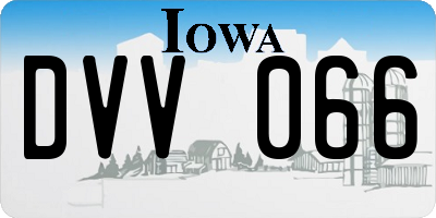 IA license plate DVV066